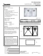 Blanco BLANCOPRECISION 512-749 Specification Sheet предпросмотр