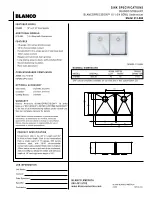 Предварительный просмотр 1 страницы Blanco BLANCOPRECISION 513-688 Specification Sheet