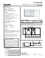 Blanco BLANCOPRECISION 513-693 Specification Sheet предпросмотр