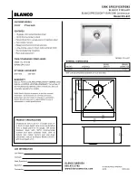 Blanco BLANCOPRECISION 515-637 Specification Sheet предпросмотр