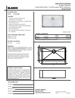 Предварительный просмотр 1 страницы Blanco BLANCOPRECISION 515-823 Specification Sheet