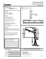 Предварительный просмотр 1 страницы Blanco BLANCOQUADRIS 157-172 Specification Sheet