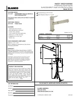 Blanco BLANCOQUADRIS 157-174 Specification Sheet предпросмотр