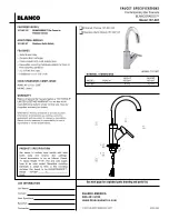 Предварительный просмотр 1 страницы Blanco BLANCORADOS 157-087 Specification Sheet