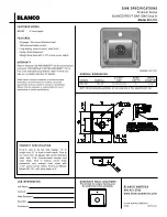 Blanco BLANCOSPEX 501-101 Specification Sheet предпросмотр