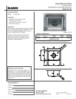 Blanco BLANCOSPEX 501-102 Specifications preview