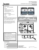 Предварительный просмотр 1 страницы Blanco BLANCOSPEX 501-106 Specification Sheet