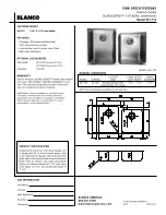 Blanco BLANCOSPEX 501-110 Specification Sheet предпросмотр