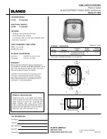 Предварительный просмотр 1 страницы Blanco BLANCOSUPREME 511-595 Specification Sheet