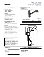 Предварительный просмотр 1 страницы Blanco BLANCOTORINO 157-183 Specification Sheet