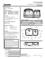 Предварительный просмотр 1 страницы Blanco BLANCOWAVE 510-883 Specification Sheet