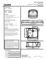 Blanco BLANCOWAVE 514-477 Specification Sheet предпросмотр