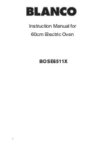 Blanco BOSE6511X Instruction Manual preview