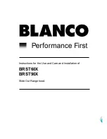 Blanco BRST60X Instructions For The Use And Care And Installation preview