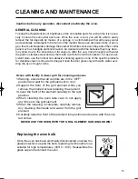 Preview for 15 page of Blanco BSO60 Instructions For The Use And Care