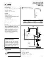 Preview for 1 page of Blanco Contemporary Kitchen Faucet 157-097 Specifications