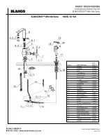 Предварительный просмотр 2 страницы Blanco Contemporary Kitchen Faucet with Side Spray 157-044 Specification