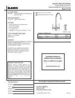 Blanco ESSENCE 157-122 Specification Sheet предпросмотр