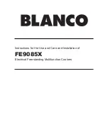 Blanco FE9085X Instructions For The Use And Care And Installation предпросмотр