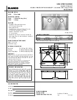 Blanco Precision MicroEdge 516198 Specification Sheet предпросмотр