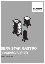 Preview for 1 page of Blanco SERVISTAR GASTRO 120 Operating Instructions Manual