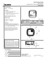 Blanco Single Bowl Undermount 509-338 Specifications preview