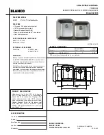 Предварительный просмотр 1 страницы Blanco Stellar 441023 Specification Sheet