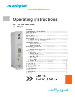 Preview for 1 page of Blankom ATB 19 series Operating Instructions Manual