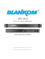 Blankom HDC 5016 User Manual preview