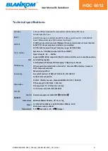 Preview for 5 page of Blankom HDC 6012 User Manual & Datasheet