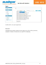 Preview for 27 page of Blankom HDC 6012 User Manual & Datasheet
