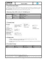 Предварительный просмотр 4 страницы Blankom LANIOS 5160.01 Operating Instructions