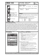 Blankom VMB 195 User Manual preview