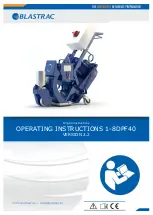 Blastrac 1-8DPF40 Operating Instructions Manual preview