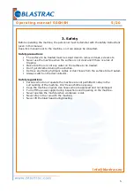 Preview for 5 page of Blastrac 500HSH Operating Instructions Manual