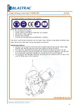 Preview for 6 page of Blastrac 500HSH Operating Instructions Manual