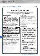 Preview for 4 page of Blastrac BDC-24-230V-P Instruction Manual