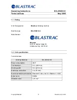 Предварительный просмотр 3 страницы Blastrac BG-250G13-S Operating Instructions Manual