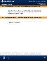 Preview for 26 page of Blastrac BGS-250-115-S Operating Manual