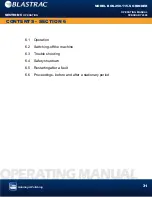 Preview for 30 page of Blastrac BGS-250-115-S Operating Manual