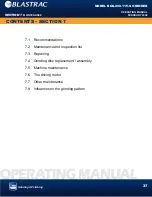 Preview for 36 page of Blastrac BGS-250-115-S Operating Manual