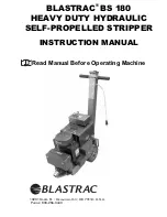 Preview for 1 page of Blastrac BS 180 Instruction Manual