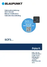 Preview for 1 page of Blaupunkt 5CF3 Series User Manual