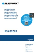 Blaupunkt 5DX89770 Installation Manual preview