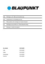 Preview for 1 page of Blaupunkt 5IX94290 Instructions On Mounting An Use