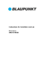 Preview for 1 page of Blaupunkt 5MG16199GB Instructions For Installation And Use Manual