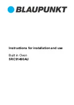 Blaupunkt 5RC91490AU Instructions For Installation And Use Manual preview