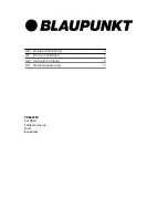 Blaupunkt 5RE62350 Instruction Manual preview