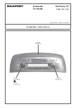 Предварительный просмотр 9 страницы Blaupunkt 7 642 374 316 Service Manual