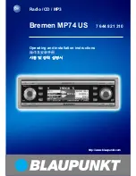Blaupunkt 7 644 821 310 Operating And Installation Instructions preview